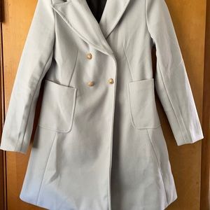 SHEIN Light Grey/Silver Coat